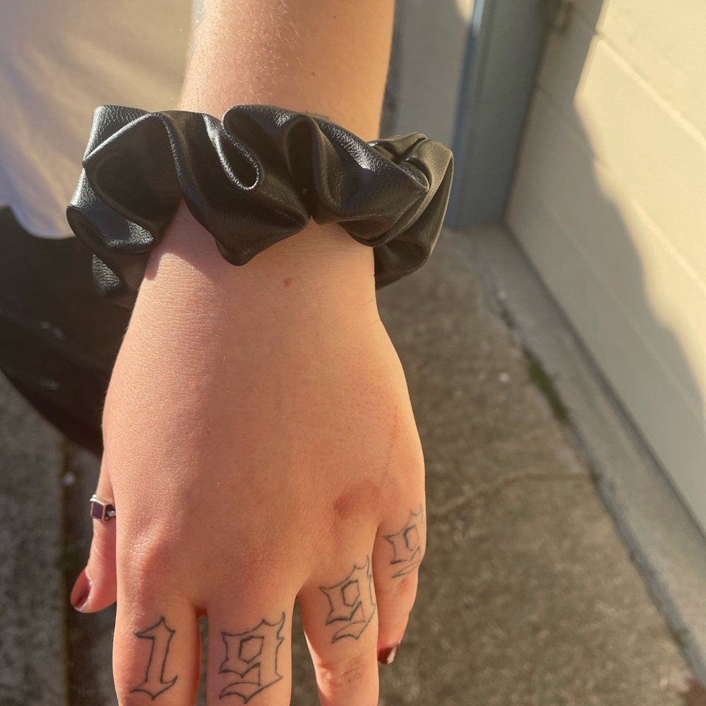 Leather Scrunchies